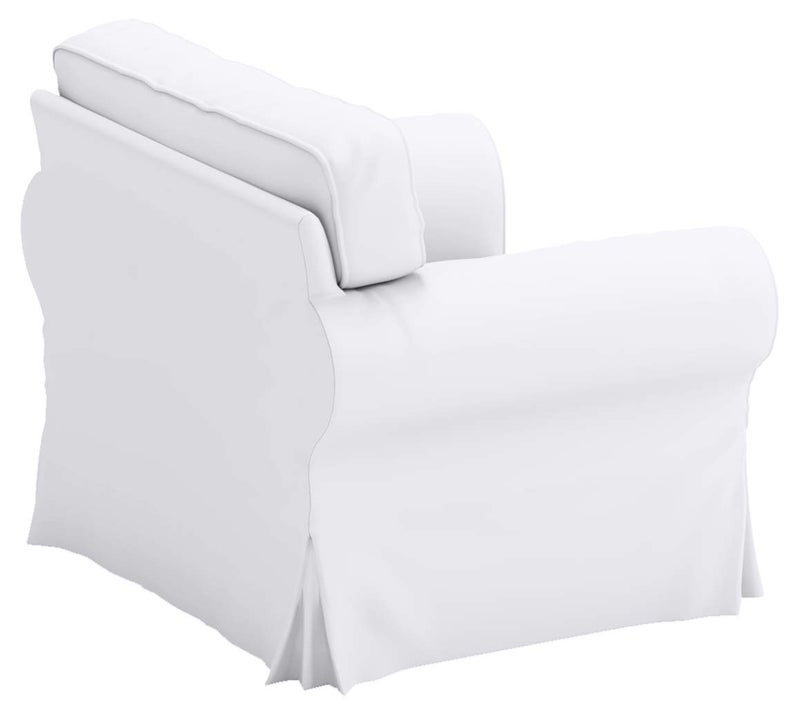 Custom Slipcover Replacement The Dense Cotton Ektorp Chair Cover Replacement is Custom Made Compatible for IKEA Ektorp Armchair Cover,One Seat Sofa Slipcover Replacement (White) - Image 3